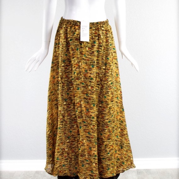 1970's Rare Chez Zvanni India SILK Skirt - Picture 6 of 6